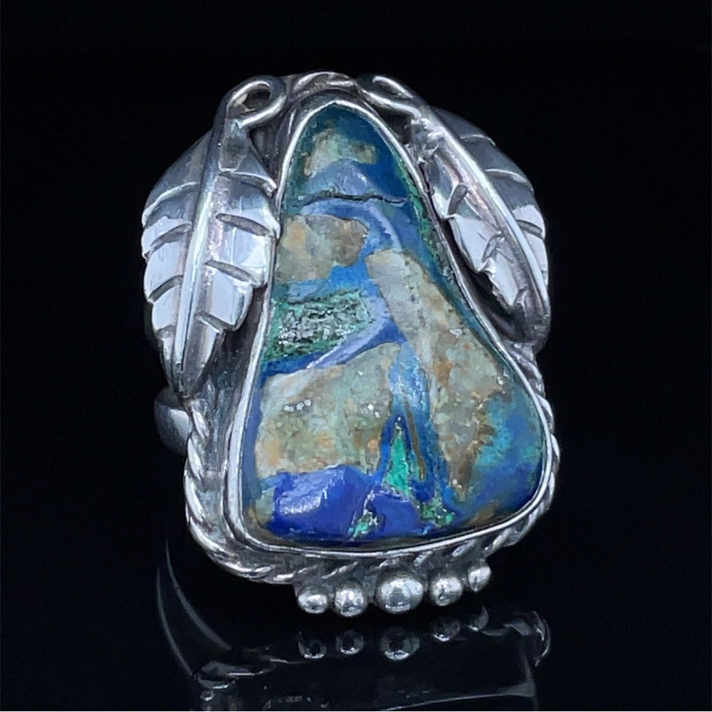 Vintage Sterling Handmade Turquoise Ring